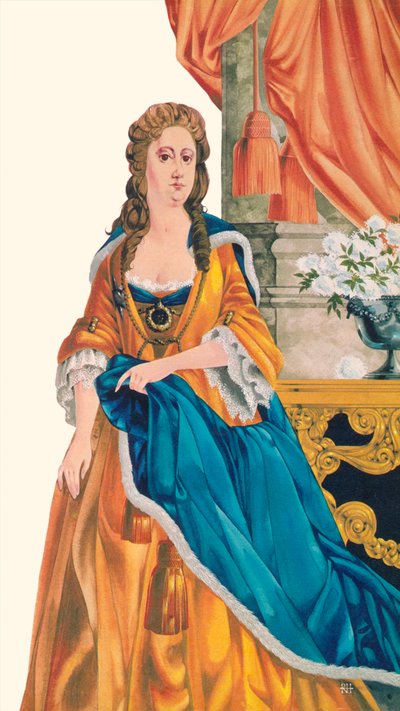 Królowa Anna (litografia kolorowa) autorstwa Richard Hook