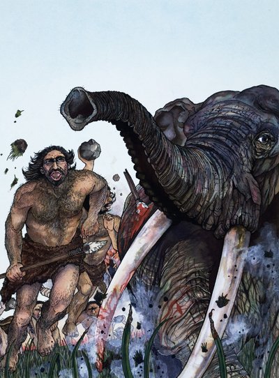 Łowcy z epoki kamienia autorstwa Richard Hook