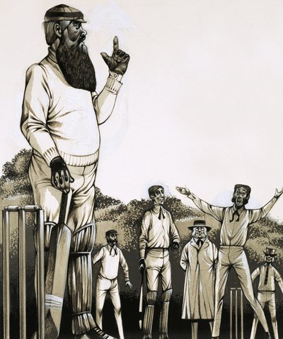 Wielki W G Grace przy furtce autorstwa Richard Hook