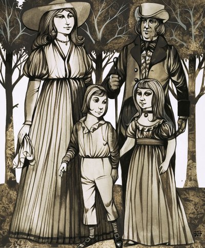 Pod koniec XVIII wieku dzieci, podobnie jak ich rodzice, zaczęły nosić wygodne ubrania autorstwa Richard Hook