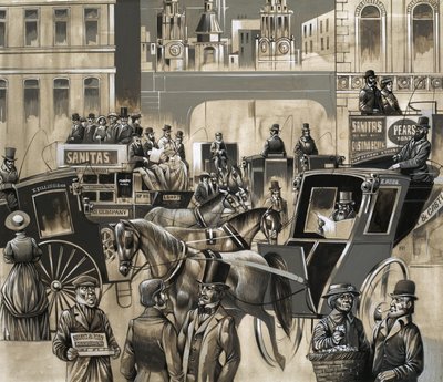 Wiktoriańska scena uliczna autorstwa Richard Hook