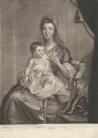 Lady Cathcart i jej dziecko autorstwa Richard Houston
