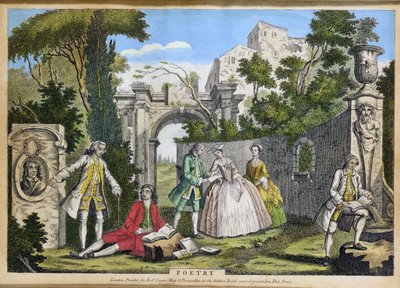Poezja, wyd. przez Roberta Sayera (fl.1750-80) ok. 1750 (akwatinta) autorstwa Richard Houston