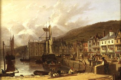 Widok Dartmouth, Devon (olej na płótnie) autorstwa Richard Hume Lancaster