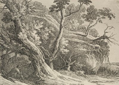 Okazy poliautografii: człowiek siedzący pod dębem, 1802. autorstwa Richard II Cooper