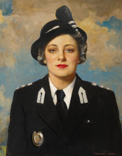 Muriel Elsie Gamage, ok. 1950 r. (olej na płótnie) autorstwa Richard Jack