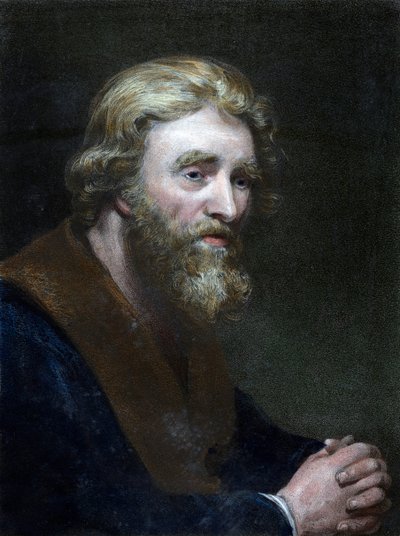 Portret brodatego mężczyzny, XIX wiek. autorstwa Richard James Lane