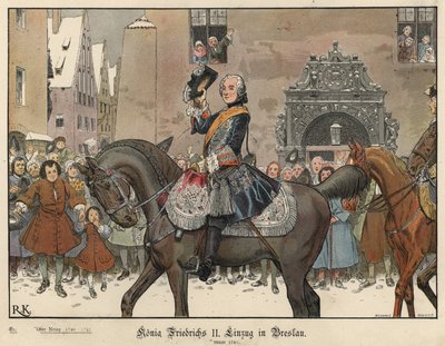 Wejście Fryderyka Wielkiego do Wrocławia, 1741 autorstwa Richard Knoetel
