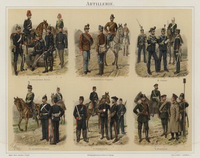 Artyleria armii europejskich (kolor lito) autorstwa Richard Knotel
