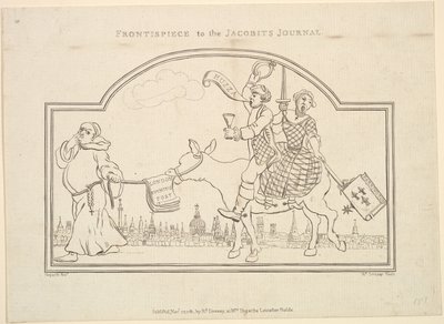 Frontyspis do The Jacobites Journal, 27 listopada 1781. autorstwa Richard Livesay