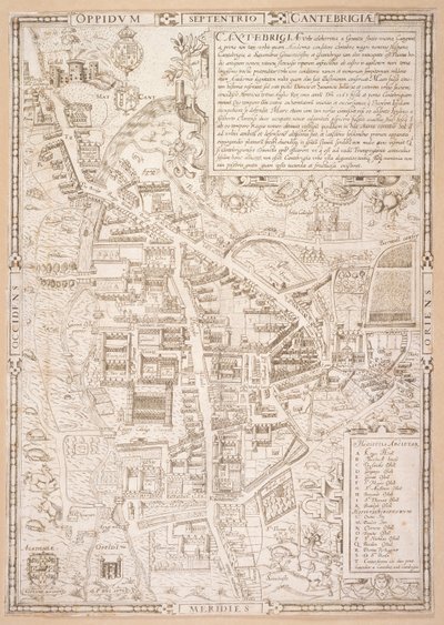 Mapa Cambridge, z Caius 