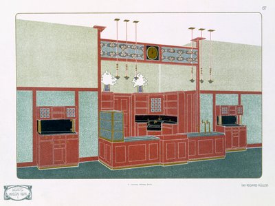 Pl 87 Architecture Moderne I, XIX lub XX w. (druk) autorstwa Richard Muller