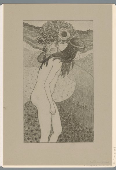 Dziecko z pawiem (tytuł na przedmiocie) autorstwa Richard Nicolaüs Roland Holst