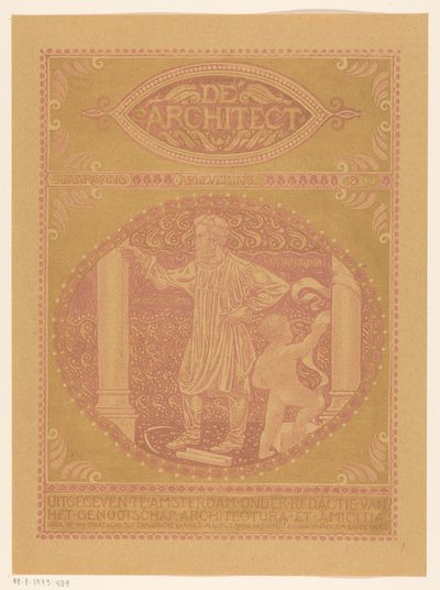 Projekt okładki dla: De Architect, 1911 autorstwa Richard Nicolaüs Roland Holst