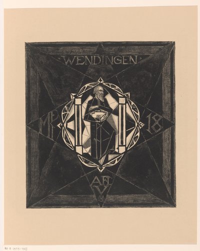 Projekt okładki dla: Wendingen, 1918 autorstwa Richard Nicolaüs Roland Holst