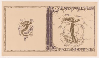 Projekt okładki dla: Wendingen, Numer Shell, 1923 autorstwa Richard Nicolaüs Roland Holst