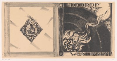 Projekt okładki dla: Wendingen, wydanie Toorop, 1928 autorstwa Richard Nicolaüs Roland Holst