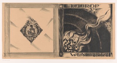 Projekt okładki dla: Wendingen, wydanie Toorop, 1928 autorstwa Richard Nicolaüs Roland Holst
