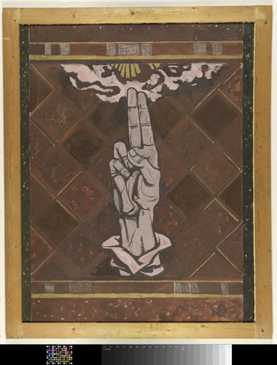 Owrzodzenie ręki; projekt figury z marmurowej dekoracji w Sądzie Najwyższym w Hadze autorstwa Richard Nicolaüs Roland Holst