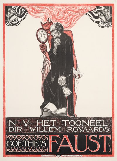 Plakat reklamujący „Fausta” Goethego autorstwa Richard Nicolaus Holst Roland