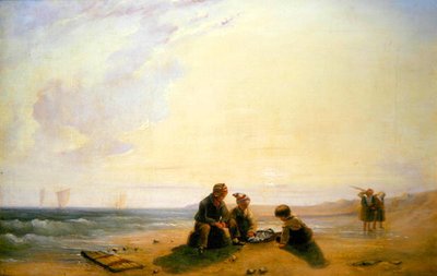 Francuska scena przybrzeżna autorstwa Richard Parkes (attr. to) Bonington