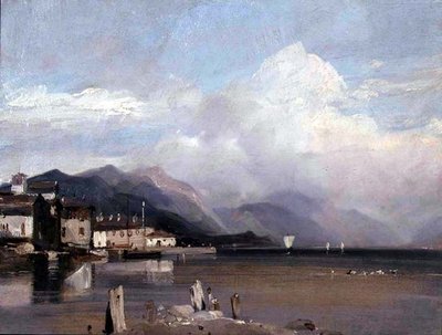Daleki widok na górę Fascia autorstwa Richard Parkes Bonington