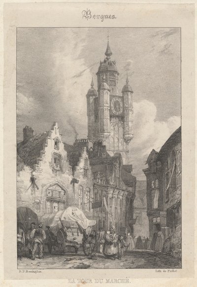 Bergues - Targowy wierza autorstwa Richard Parkes Bonington