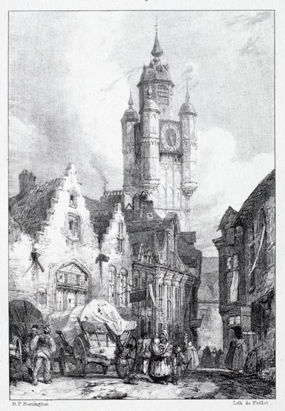 Bergues: Wieża Targowa autorstwa Richard Parkes Bonington