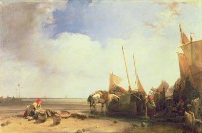 Scena przybrzeżna w Pikardii, ok. 1826 (olej na płótnie) autorstwa Richard Parkes Bonington