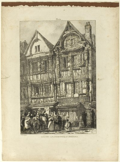 Duży Dom, Rue St. Pierre autorstwa Richard Parkes Bonington