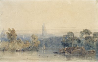 Niedaleko Bostonu, Lincolnshire (grafit i akwarela na papierze) autorstwa Richard Parkes Bonington