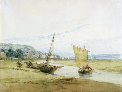 W pobliżu Honfleur, ok. 1822 (wc nad grafitem na papierze) autorstwa Richard Parkes Bonington