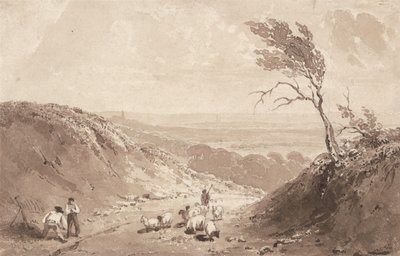 Robotnicy drogowi w pobliżu Lillebonne autorstwa Richard Parkes Bonington
