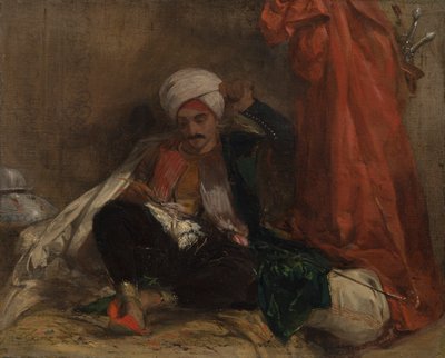 Siedzący Turek autorstwa Richard Parkes Bonington