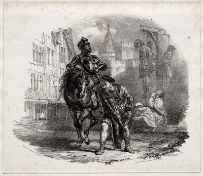 Ucieczka z zamku Argyle autorstwa Richard Parkes Bonington