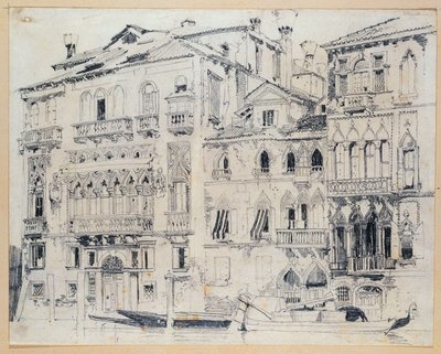 Canal Grande, Wenecja, c.1826 (ołówek) autorstwa Richard Parkes Bonington