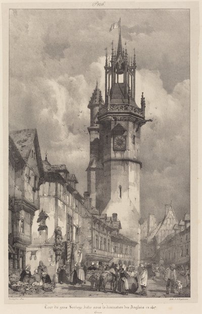 Wieża Gros-Horloge, Évreux autorstwa Richard Parkes Bonington