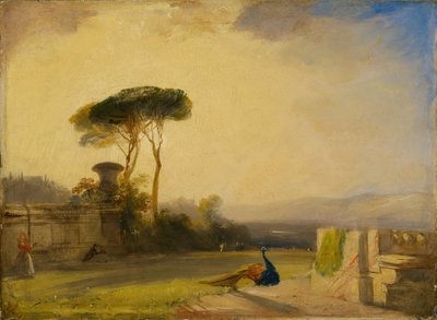 Widok na teren willi niedaleko Florencji, 1826. autorstwa Richard Parkes Bonington