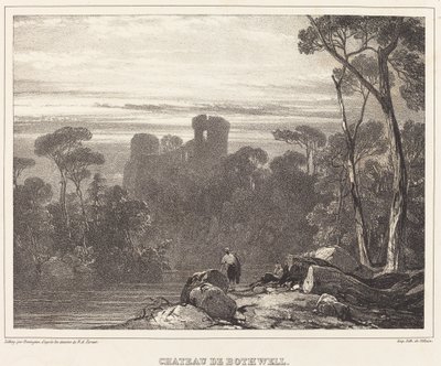 Zamek Bothwell autorstwa Richard Parkes Bonington after Francois Alexandre Pernot