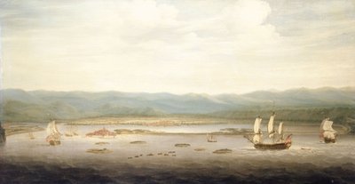 Widok Port Royal, Jamajka, ok. 1758 (olej na płótnie) autorstwa Richard Paton