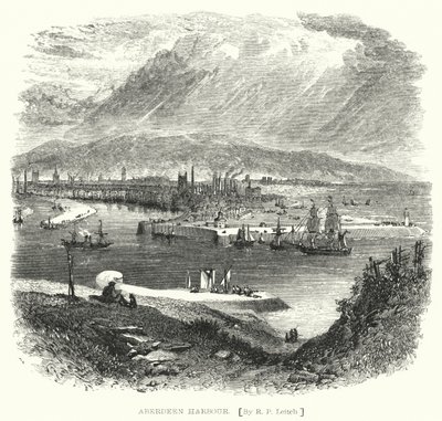 Port w Aberdeen (grawerowanie) autorstwa Richard Principal (after) Leitch
