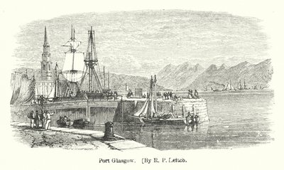 Port Glasgow (grawerowanie) autorstwa Richard Principal (after) Leitch
