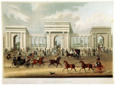 „Hyde Park Corner”, 1828 r. autorstwa Richard Rosenberg