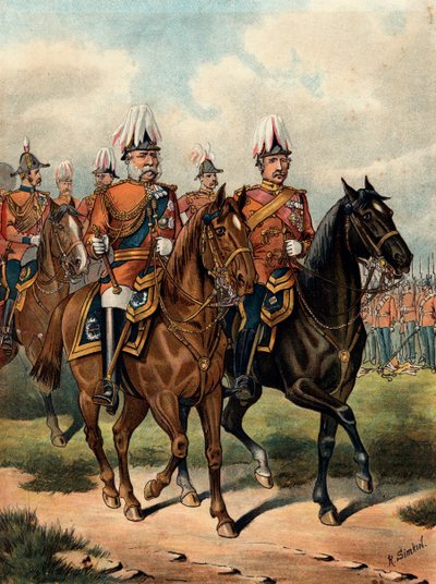George William Frederick Charles, 2. książę Cambridge, żołnierz brytyjski, c1885 autorstwa Richard Simkin