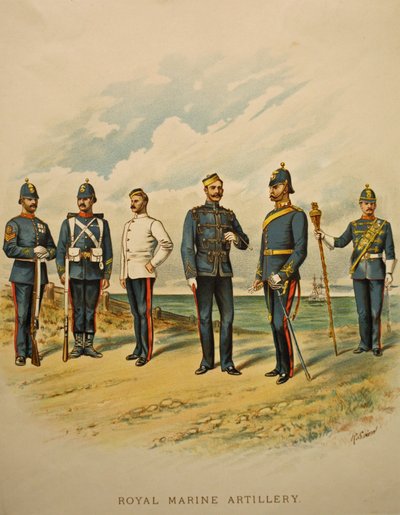 Królewska Artyleria Morska, 1897 autorstwa Richard Simkin