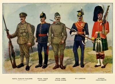 Typy armii brytyjskiej, 1919. autorstwa Richard Simkin
