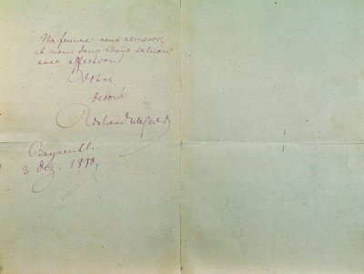 Odręczny list Richarda Wagnera do Luigiego Mancinellego, 3 grudnia autorstwa Richard Wagner