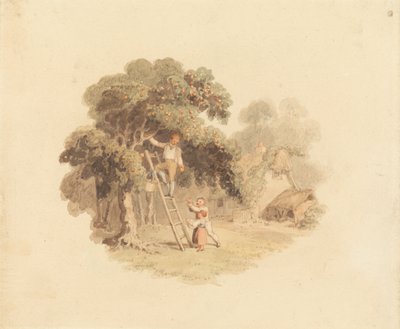 Jabłoń w pobliżu chaty autorstwa Richard Westall