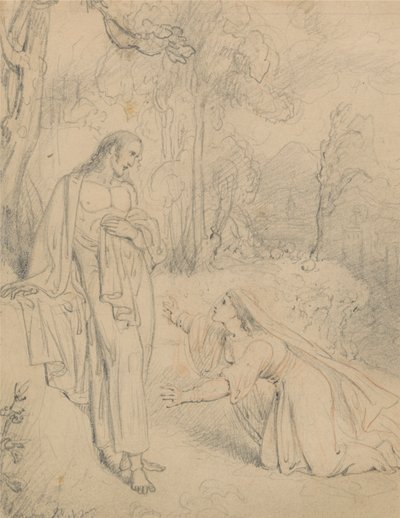 Chrystus ukazuje się Marii Magdalenie (Jan 20:13-14) autorstwa Richard Westall