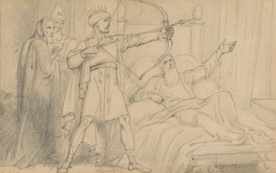 Elizeusz na łożu śmierci (II Królewska 12:17) autorstwa Richard Westall